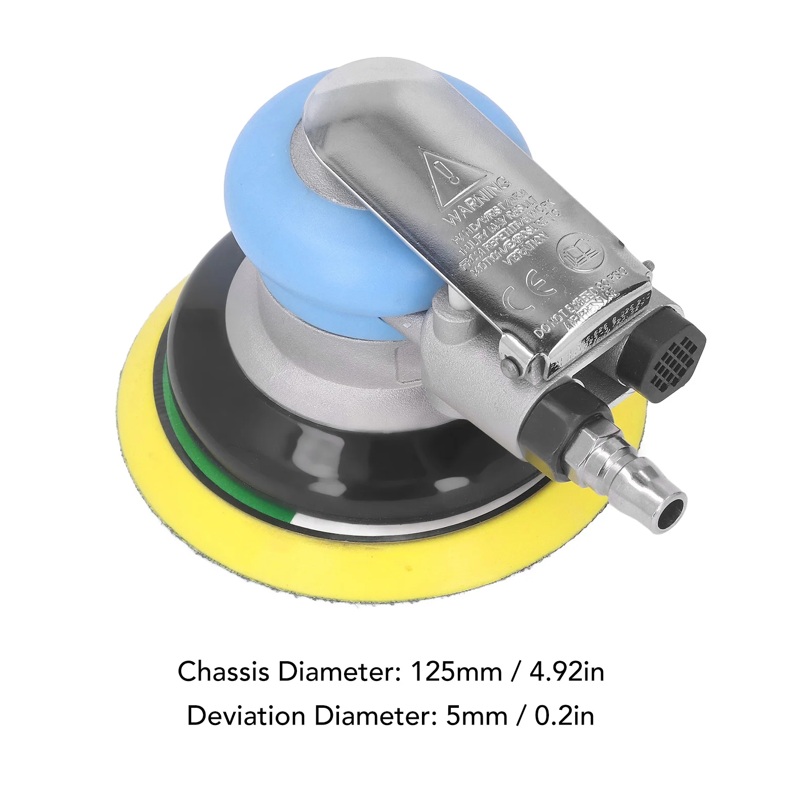 

Air Grinding Machine Sander Machine Air Sander 5in Orbital Pneumatic Sanding Machine 12000RPM Palm Grinder for Vehicle Furniture