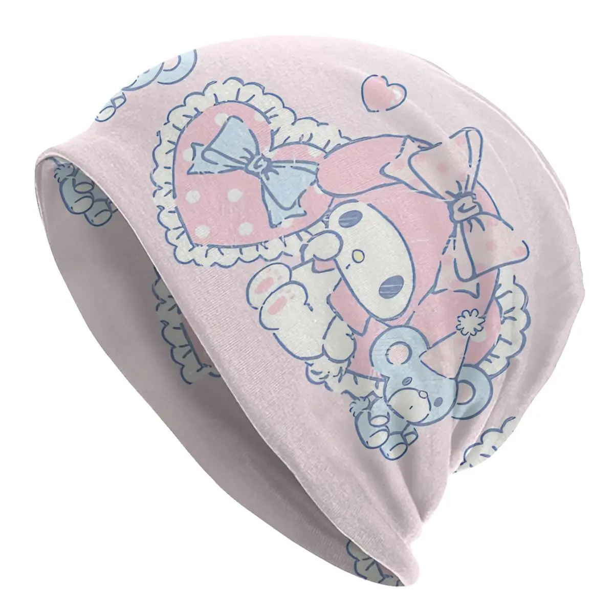 

My Melody Kawaii Caps Goth Autumn Winter Outdoor Skullies Beanies Hats Spring Warm Head Wrap Bonnet Hats