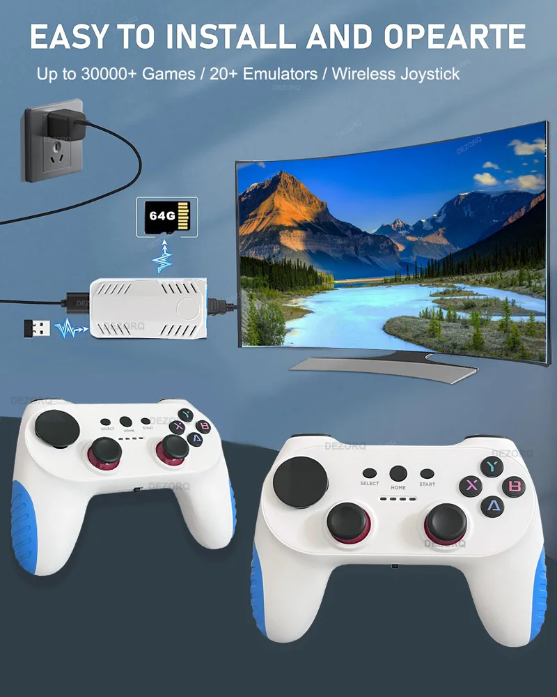 128G Game Stick X10 Pro 4K وحدة تحكم ألعاب تلفزيون فيديو لوحات ألعاب لاسلكية لعبة فيديو 50000 + ألعاب أركيد كلاسيكية HD لاعبين