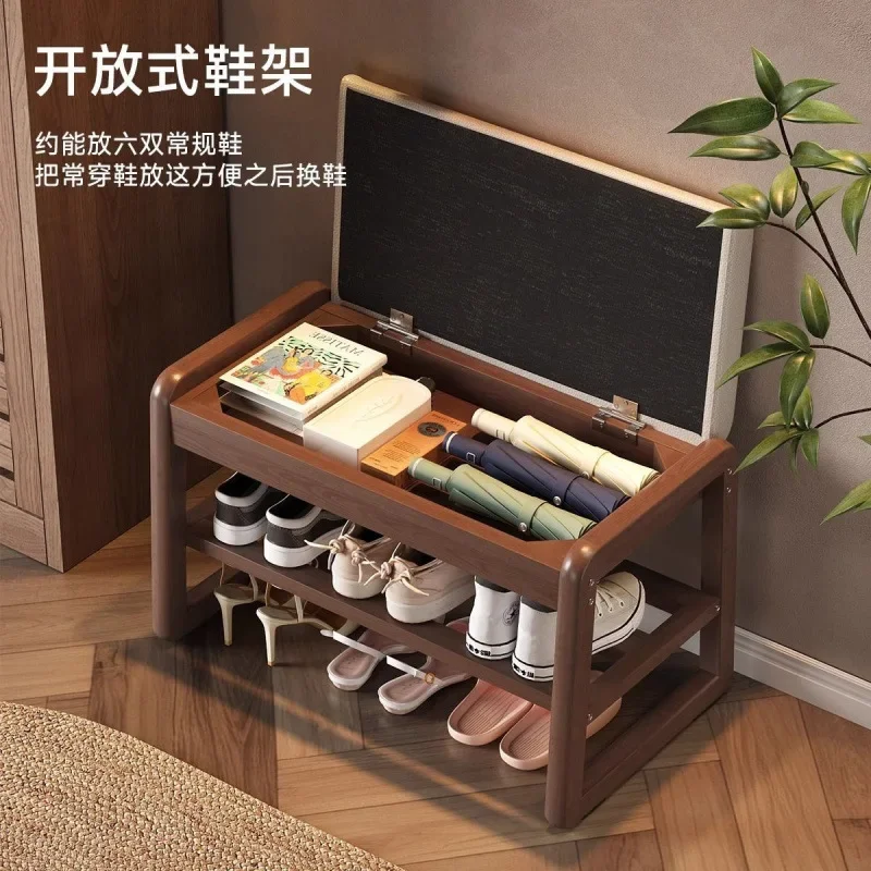 

Entry shoe stool soft bag stool can be stored in the entrance can sit shoe cabinet