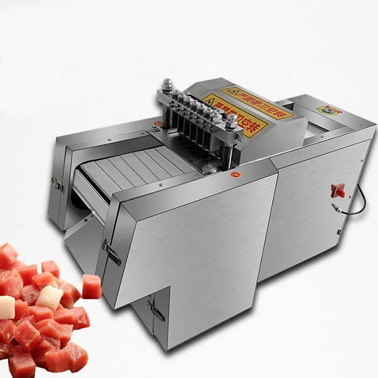 

Commercial Frozen Meat Dicer Cutter Automatic Butchery Steak Bone Frozen Goat Meat Cube Cutting Machine