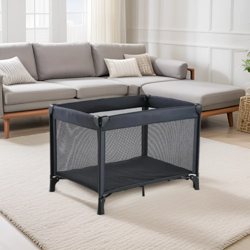 

GlowMarBreathable Portable Covered Travel Baby Play Yard Small Baby Playpen With 4 Mesh Nets