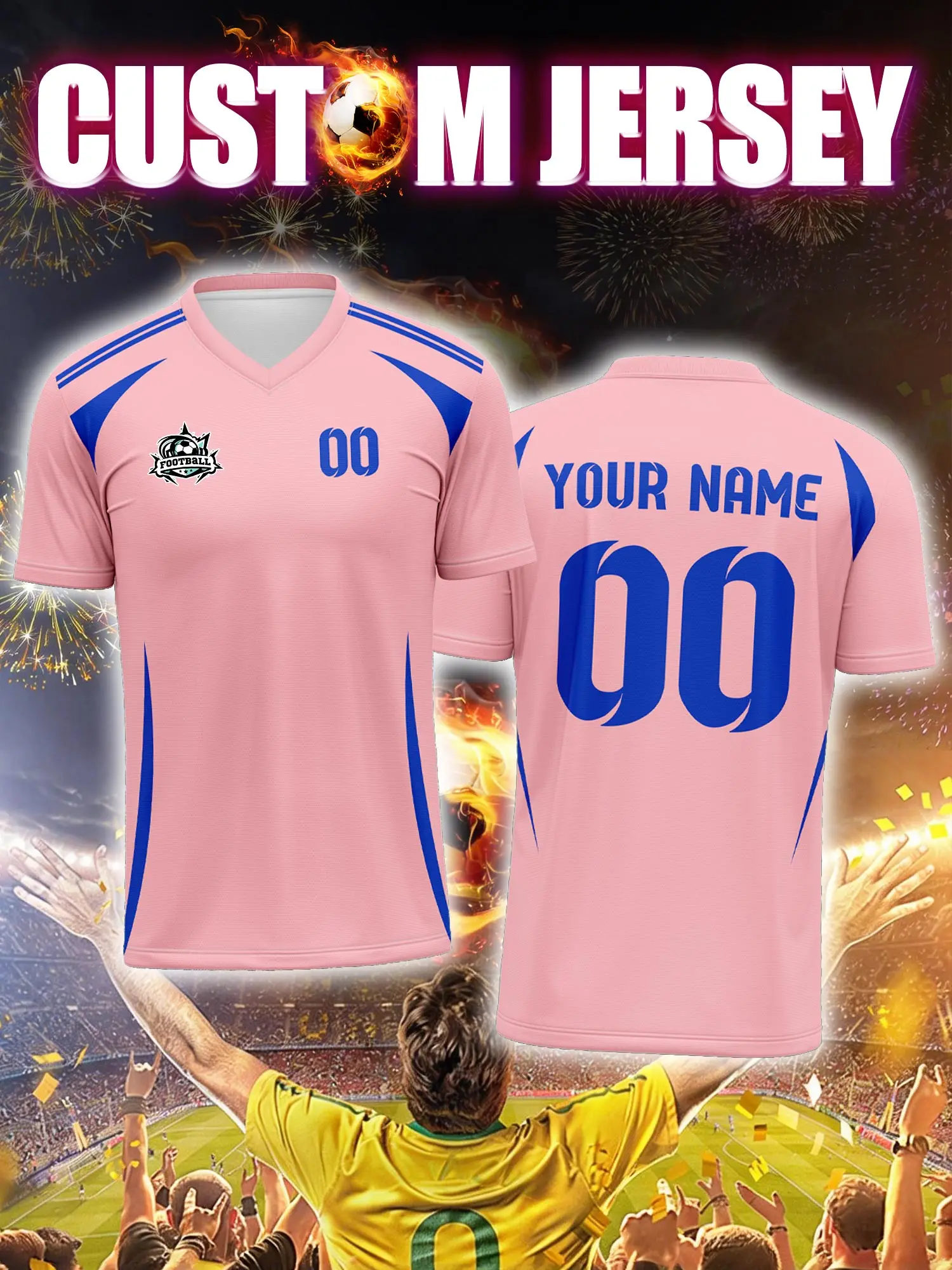 

Футболка для футбола с индивидуальным изображением, номером и именем, для тренировок, для любительских команд, для спортсменов.