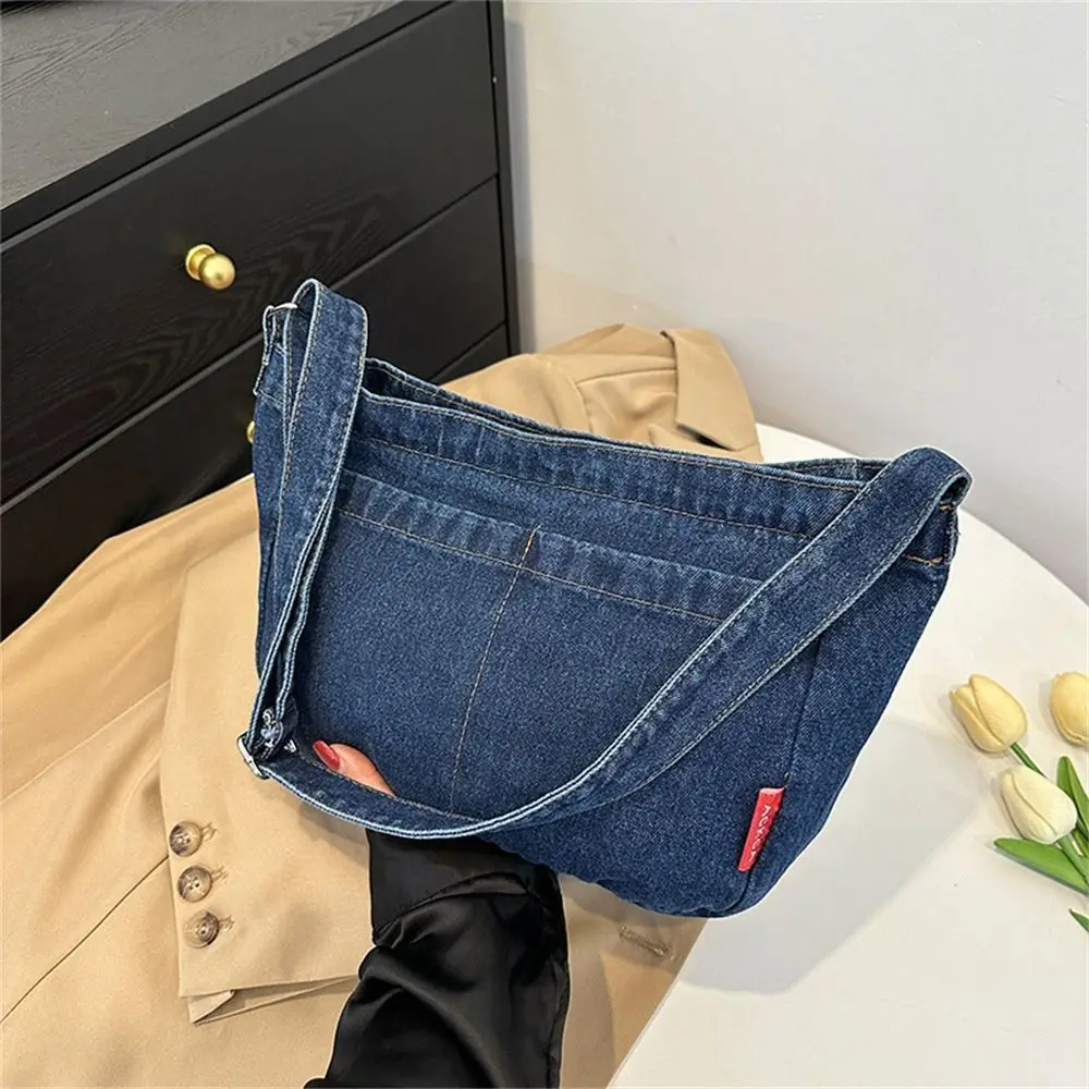 Denim Fabric Crossbody Bags Personality Ultra-large Capacity Vintage Tote Bag Handbags Gentlewoman Shoulder Bags Handbags