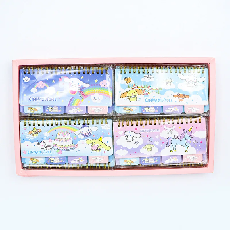 Sanrio Family Kuromi Melody Cinnamoroll Cute Cartoon Student Record Color Page Piano Style Classified Notebook Creative Notepad