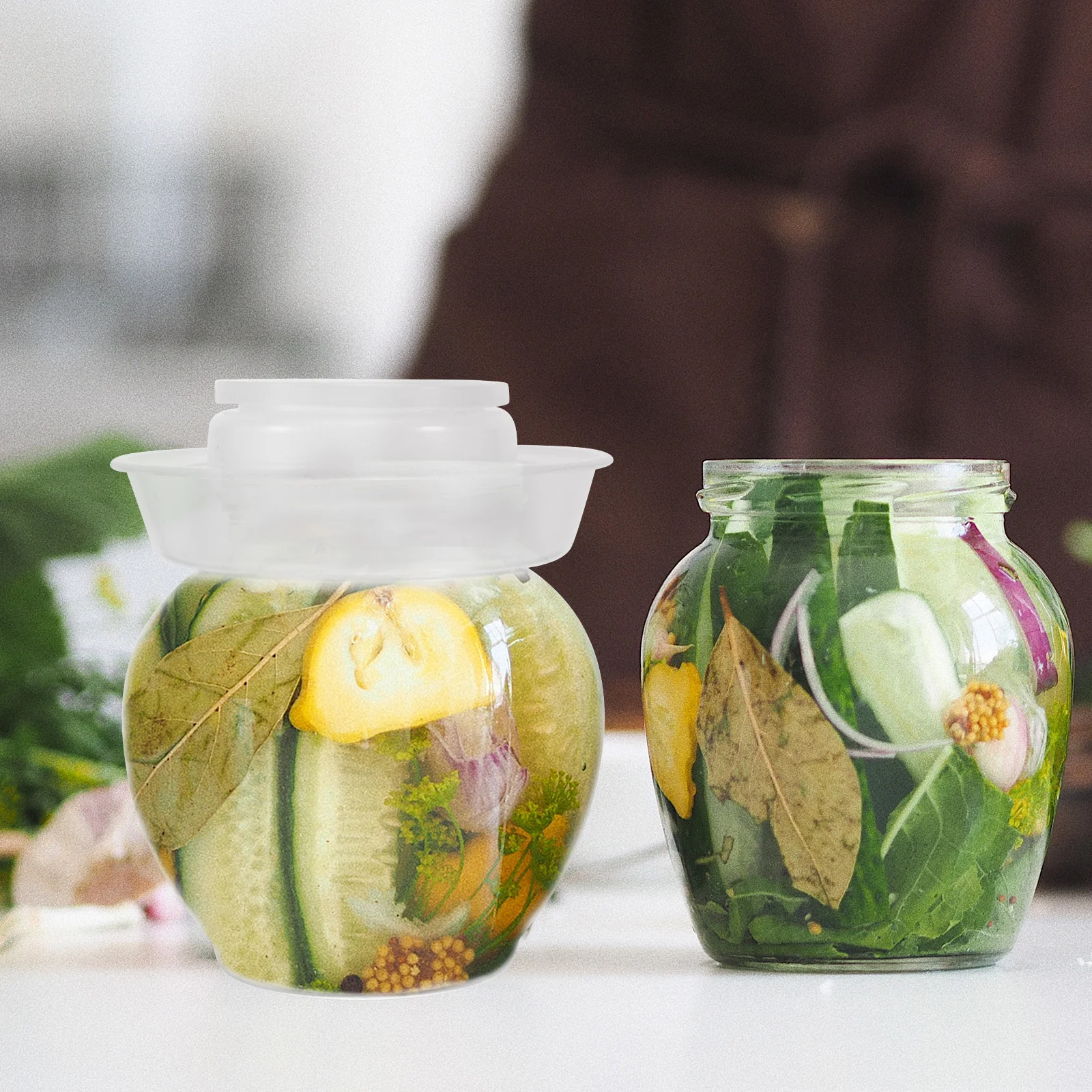 Pickle Jar Jars with Lids Fermentation Container Vegetable Tank Canning Kit Storage Earthen