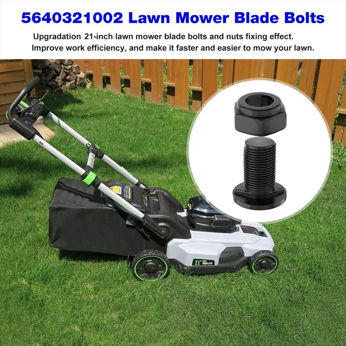 

(CNIM) 2set 5640321002 Lawn Mower Blade Bolt for EGO 21Inch Lawn Mower Blade LM2130,LM2133,LM2130SP,LM2135SP,LM2150SP&LM2156SP