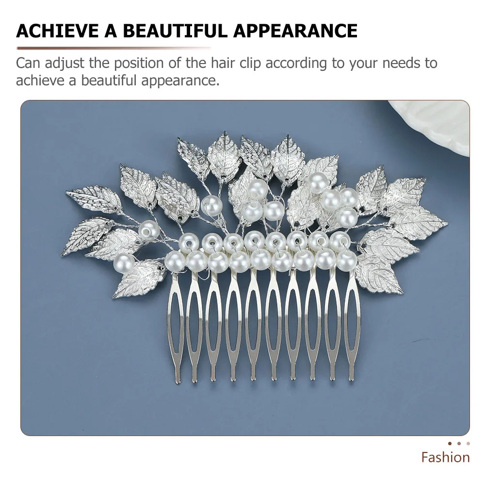 

Pearl Hair Comb Accessories Women Zinc Alloy Artificial Barrette Girls Wedding Side Combs Bridal Hairpin Clip Design