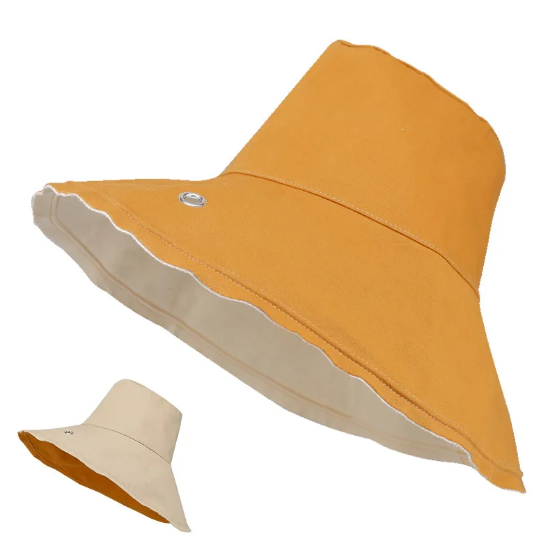 

2021 Summer New Fisherman Hat Women's Versatile Korean Version Chao Japanese Solid Color Double-sided Sunscreen Sunshade Men's A