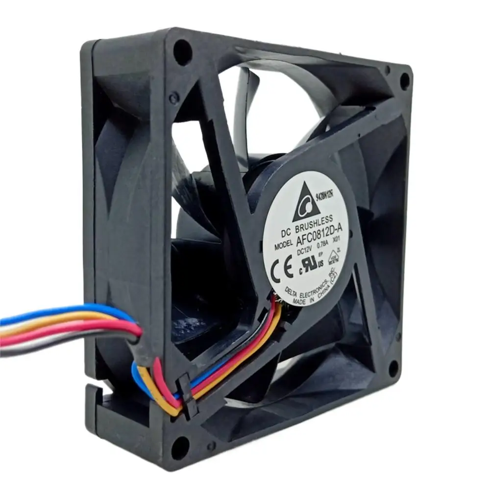 مروحة محورية 8 سم لمروحة دلتا 80 مم 12 فولت AFC0812D مروحة تبريد وحدة المعالجة المركزية لخادم الكمبيوتر، محمل كروي مزدوج، التحكم في سرعة PWM #3
