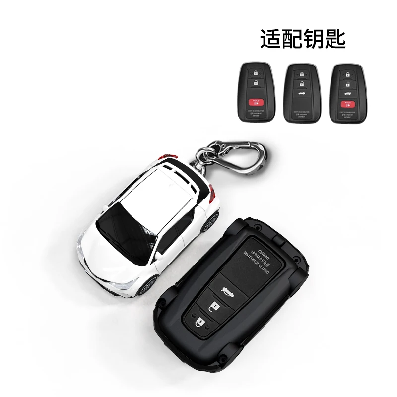 Pour CHR Car Styling pour Toyota Prius Camry CorTrustCHR C-HR RAV4 Land Cruiser Prado Smart Remote Car Key Case Cover Holder Fob