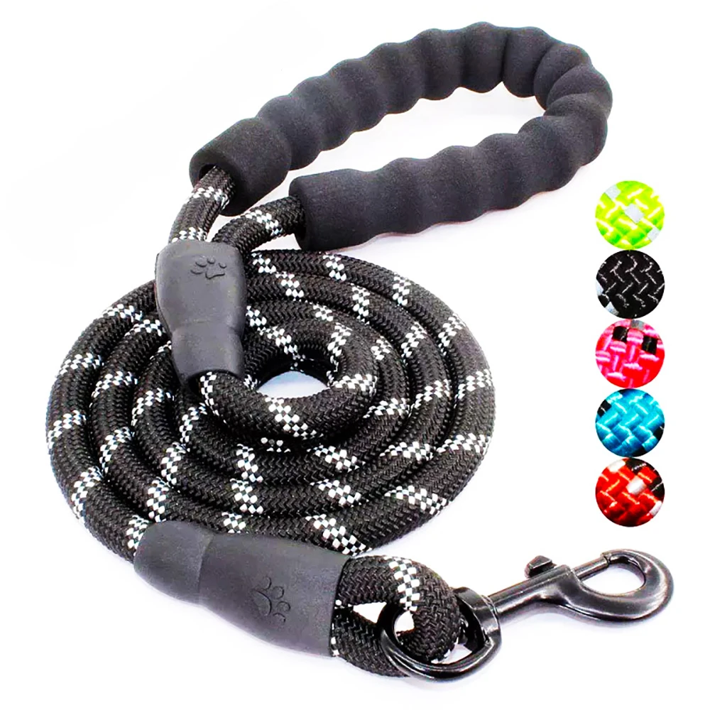 

Foam Handle Wholesale Heavy Duty Manufacturer Custom Braid Training Nylon Reflective Lead Pet Dog Traction Leash Rope