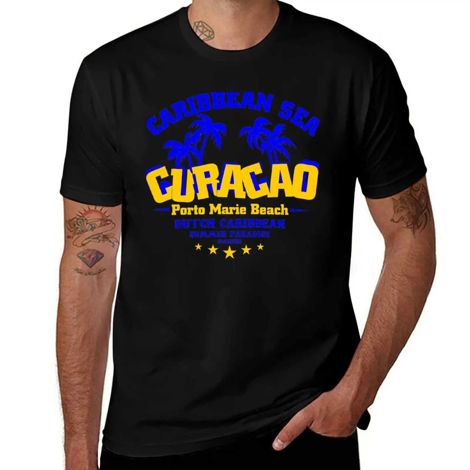 

CURACAO Summer paradise T-Shirt Short sleeve tee graphics graphic tee shirt funny shirt cotton mens plain t shirts