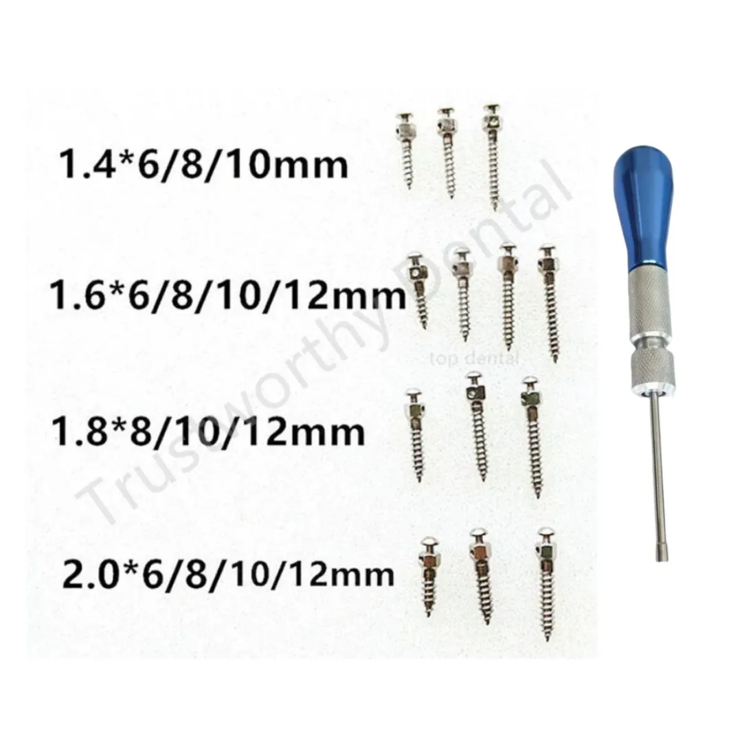 10Pcs Dental Mini Screw Achor Self-Drilling Micro Implants Screws Titanium Alloy