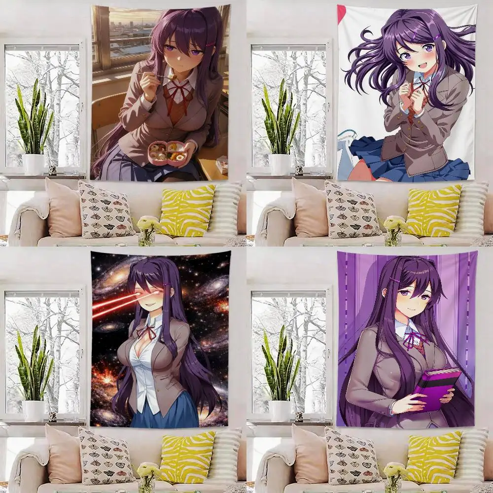 

DDLC-C Girl Y-Yuri Flag Outdoor Decorations for Bedrooms Home Decor Items Decoration Banners