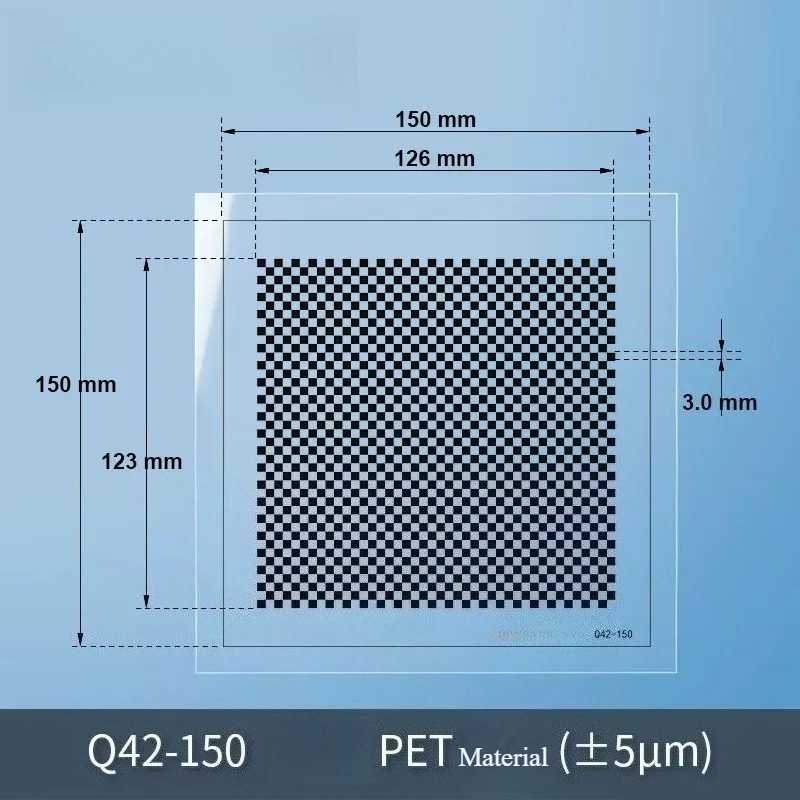 Customized Film Calibration Board For Machine Vision Checkerboard Transparent Square Test Card Calibration