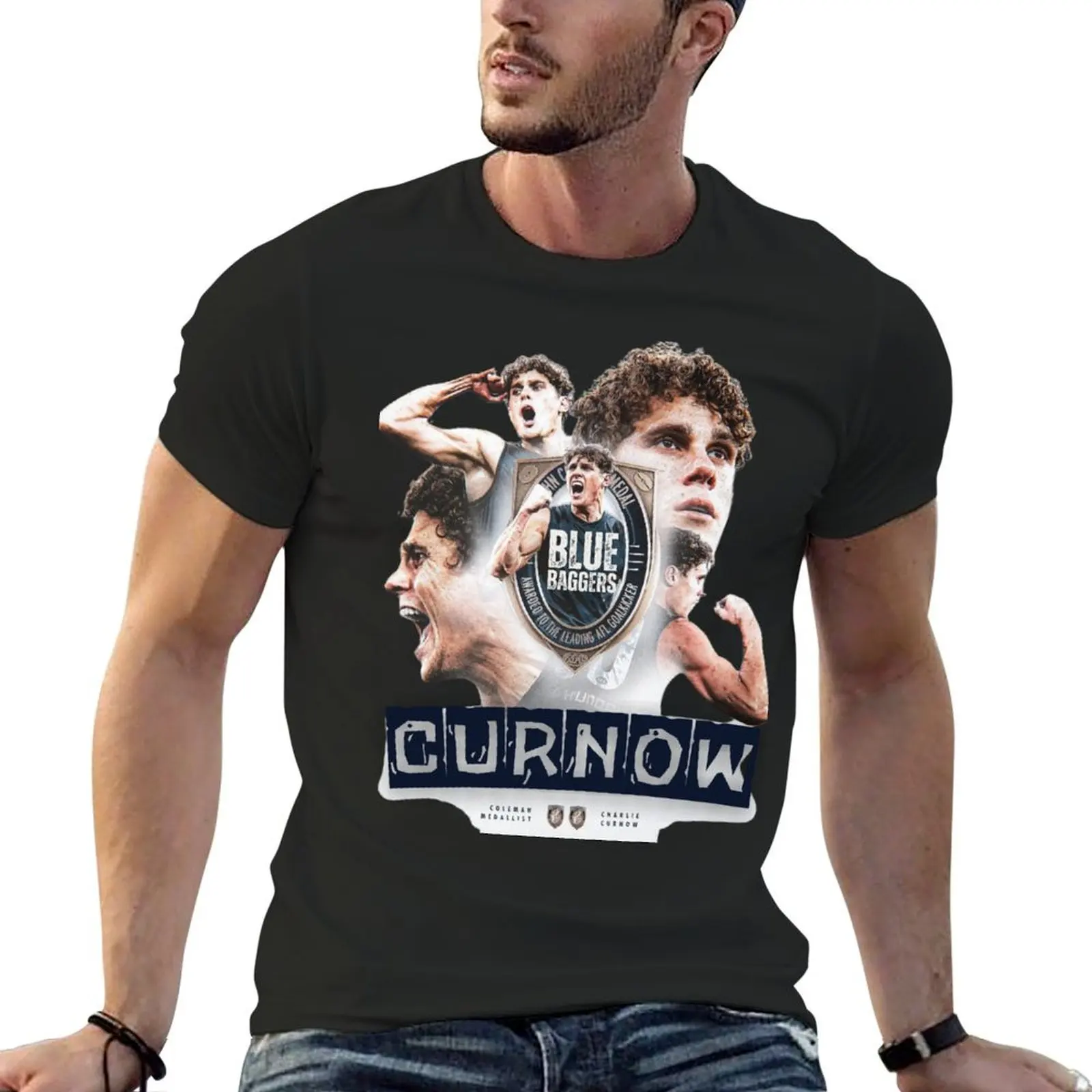 Charlie Curnow Carlton Football Club t-shirt hippie clothes plus size top plus size abbigliamento uomo