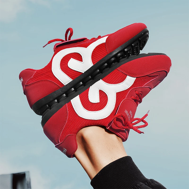 

YRZL мужские кроссовки классические повседневные красные кроссовки мужские туфли на плоской подошве легкие дышащие спортивные кроссовки для бега мужские кроссовки