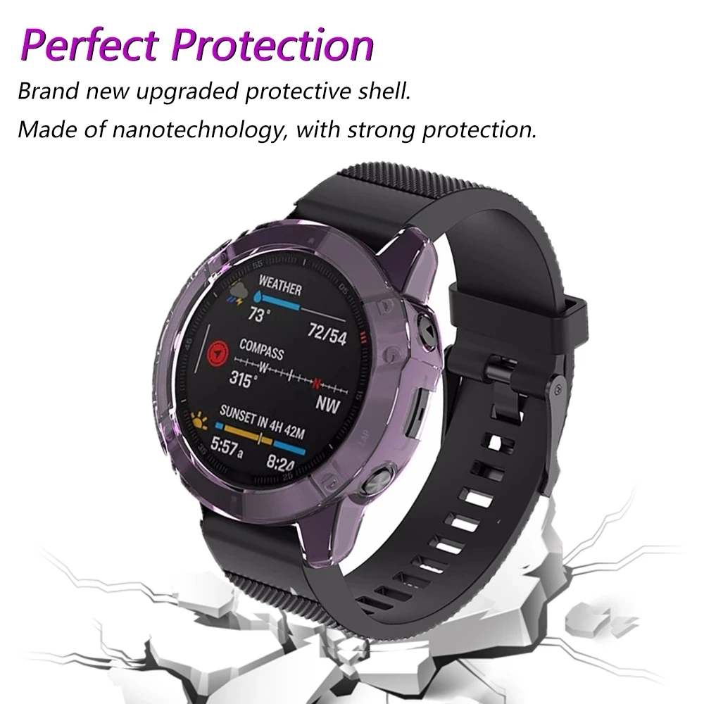 ل Garmin Fenix 6X Pro 6 Pro 6S Pro حافظة حماية شفافة من البولي يوريثان الحراري Fenix 6 6S 6X Smartwatch حامي غطاء إطاري شل
