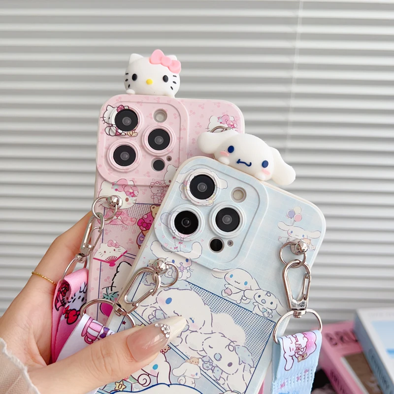 الحب كيتي لسامسونج غالاكسي A17 A07 A16 A06 A26 A56 A04E A05 A05s A15 A25 A35 A55 حافظة مع حبل حامل #5