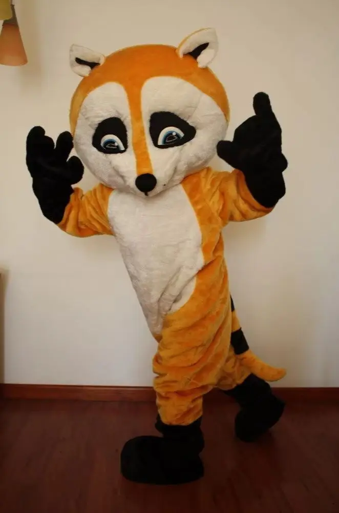 New Adult Best Sale Lovely Yellow Raccoon Animal Cartoon Mascot Costume Christmas Fancy Dress Halloween Mascot Costume