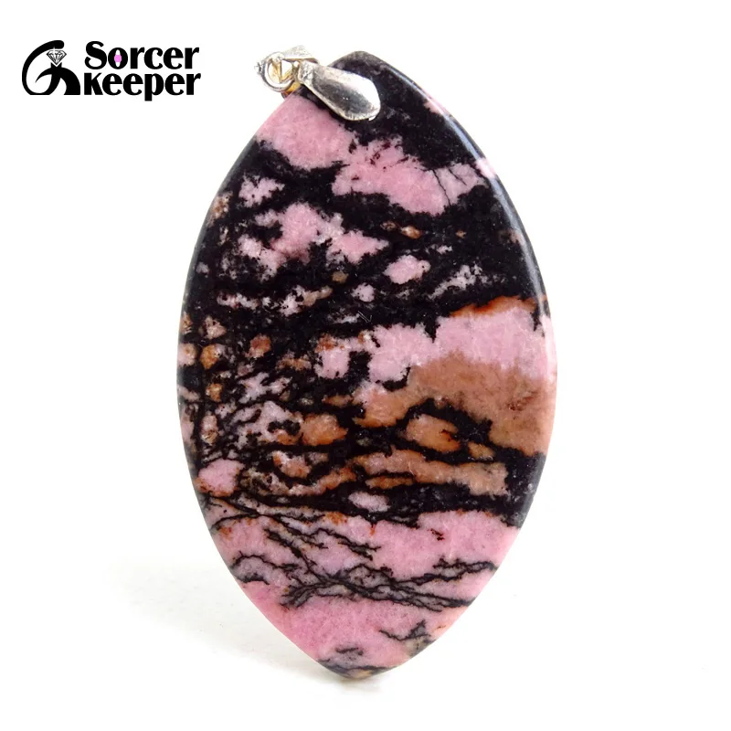 Women & Men Fashion Jewelry Pendants Necklaces With Chain Wholesale Rhodonite Jasper Beads Quartz Stone Colares Femininos US769H