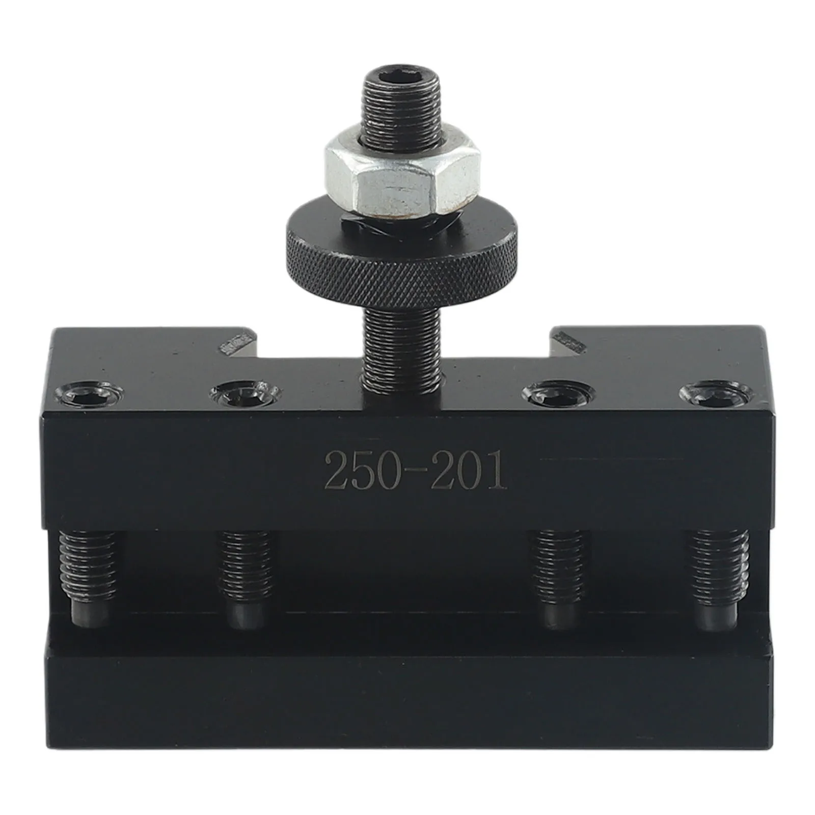 BXA #1 Quick Change Tool Post Holder 250-201 For CNC Lathe Turning And Facing 1/4-5/8 Inch Capacity Steel Black