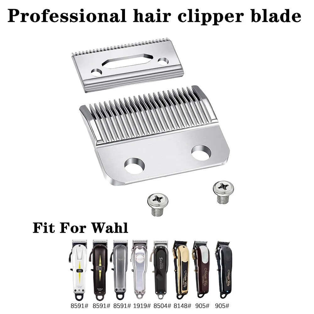 Professional 2-Hole Replacement Clipper Blade Fit For Wahl Super Taper & 8466 Cordless Magic Clip 8591# & Andis Hair Clippers