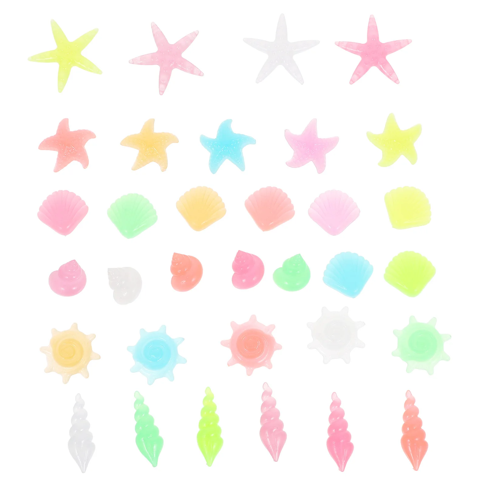 

50 Pcs Glow Stones Gravel Marbles Aquarium Decorations Night Light Pebbles Mixed Colors Fish Tank Water Gardens Pet Supplies