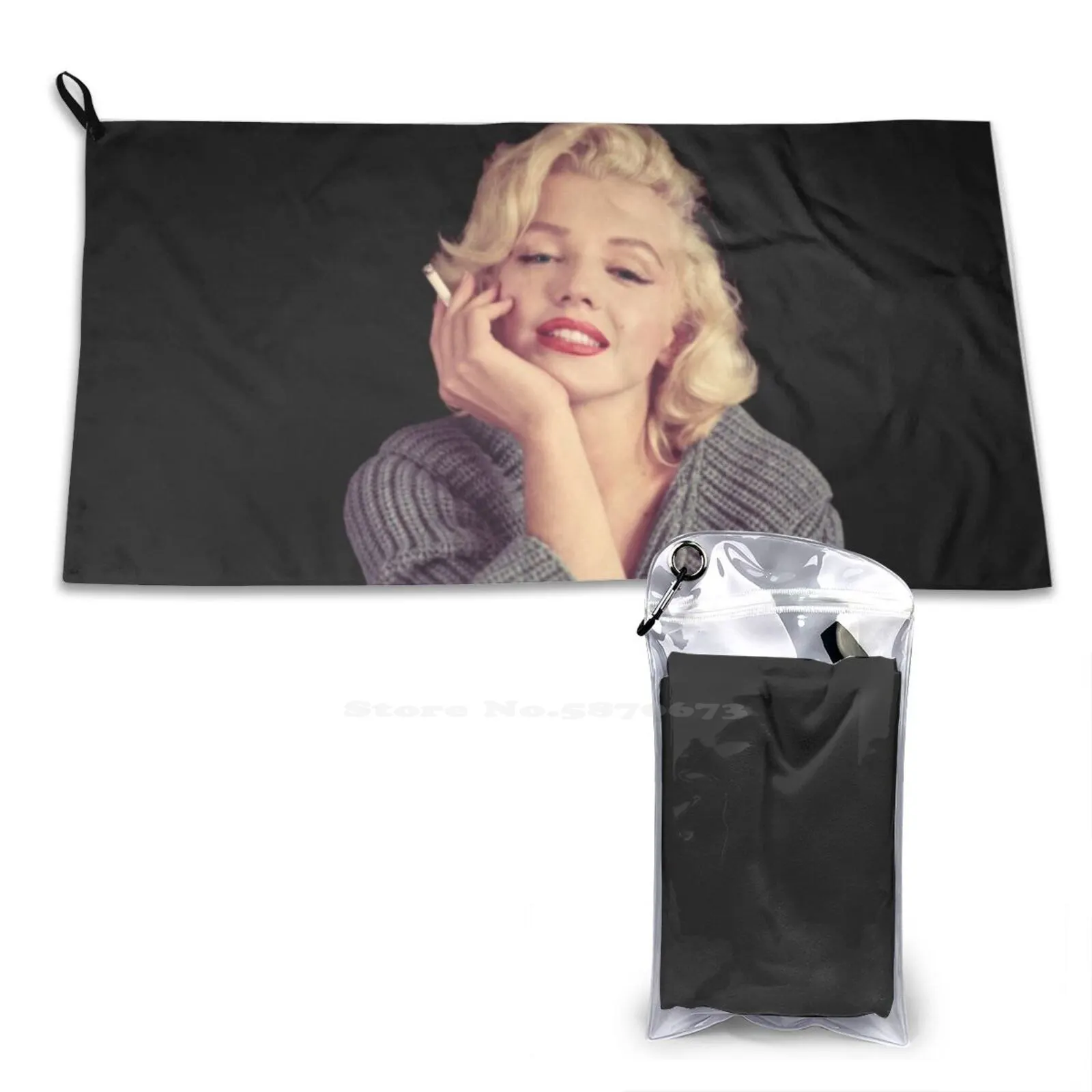 

Marilyn Monroe Print Washcloth Beach Towel Travel Vintage Marilyn Monroe 50S Actress Beauty Celebrity Movies Sexy Bubble Gum