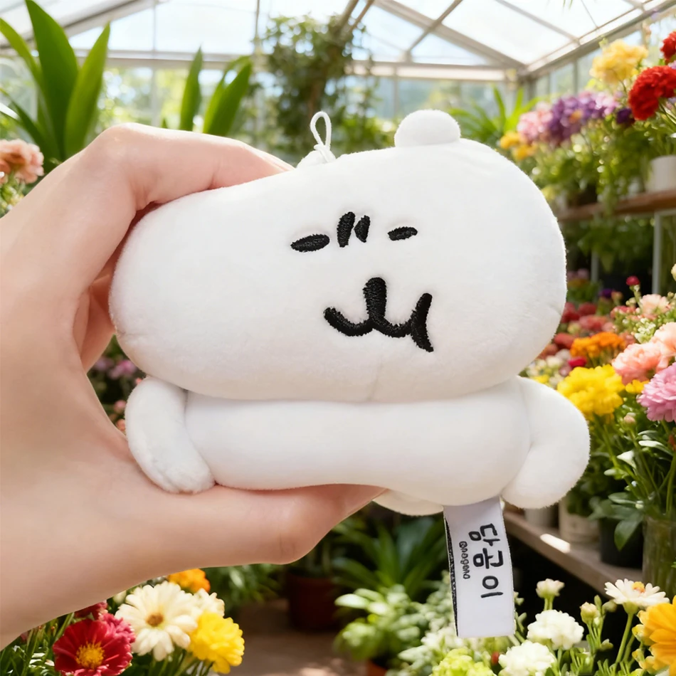 1-2 uds Kawaii figura de oso blanco llavero de juguete Anime broma oso básico enojado Ramen té Animal mochila encanto decoración regalos