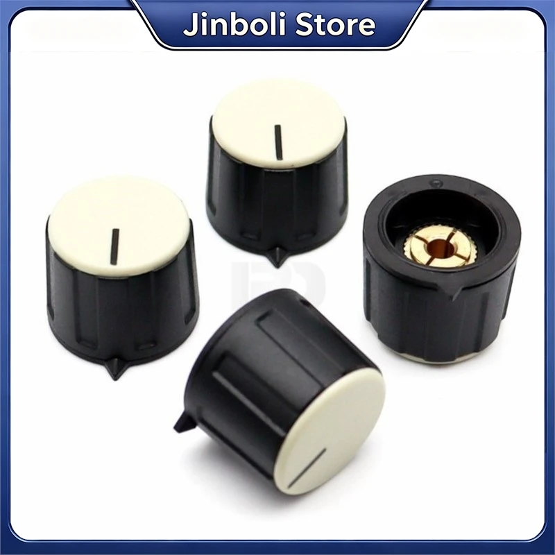 2PCS 23x18.5mm Plastic Knob Cap Copper Core 4mm Round Shaft Hole Potentiometer Welding Switch Knob