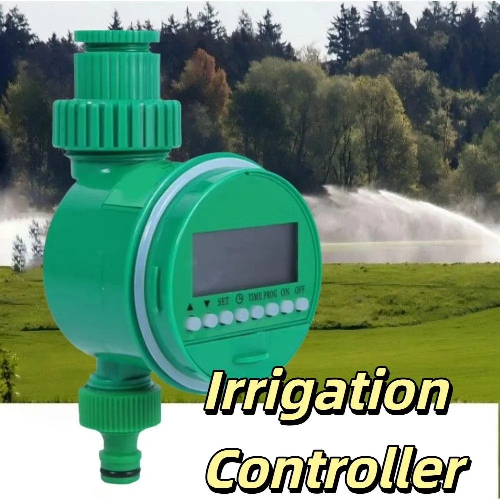 LCD Display Water Timer Intelligent Timing Electronic Control Watering Timer Green Color Durable Construction