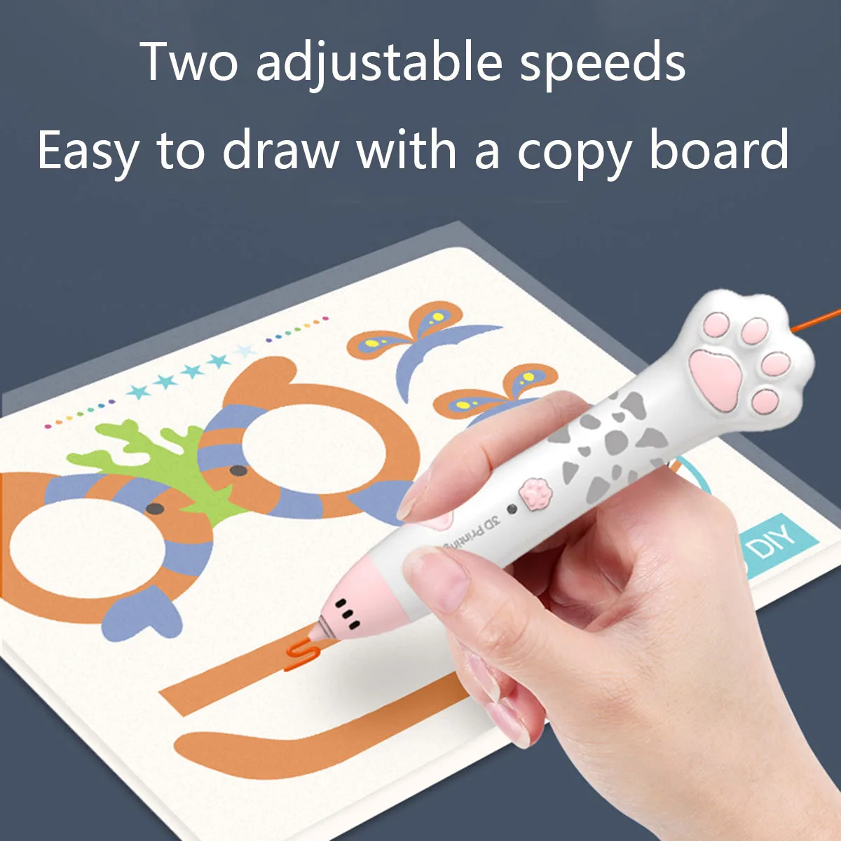 

Rechargeable 3D Printing Pen Toy Gift USB Charging 3D Art Painting Pen Low Temperature 3D Graffiti Pen