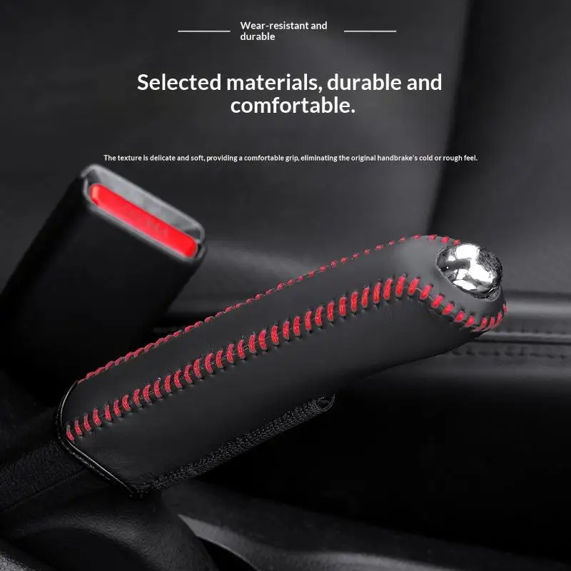 New Car Artificial Leather Handbrake Cover Protective Sleeve Hand Brake Protection Car Interior Accessories