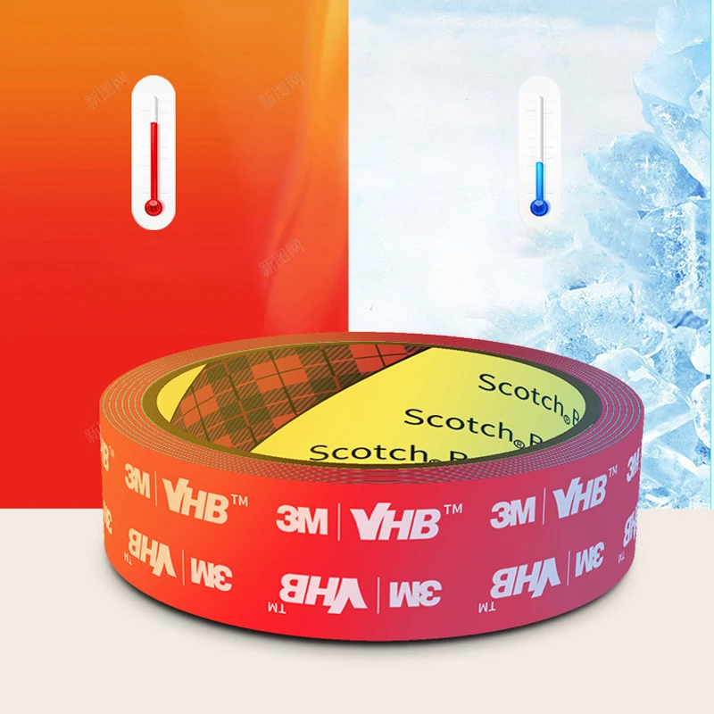 3M GPL-110 شريط قوي على الوجهين للسيارات مقاوم للماء ارتفاع درجة الحرارة المنخفضة مقاومة المنزلية VHB غير أثر شريط اللزوجة العالية