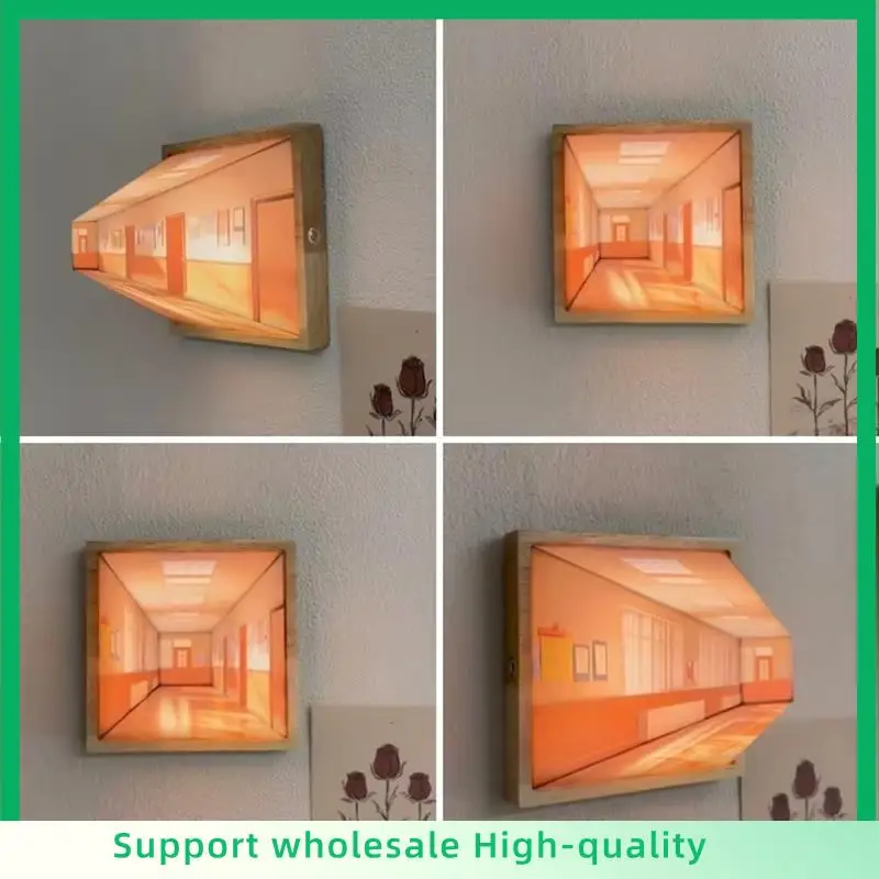 

ABSF 3D Stereoscopic Visual Wall Lamp Bedside Decorative Lamps Scene 3D Effect Color Changing DIY Wall Lamp
