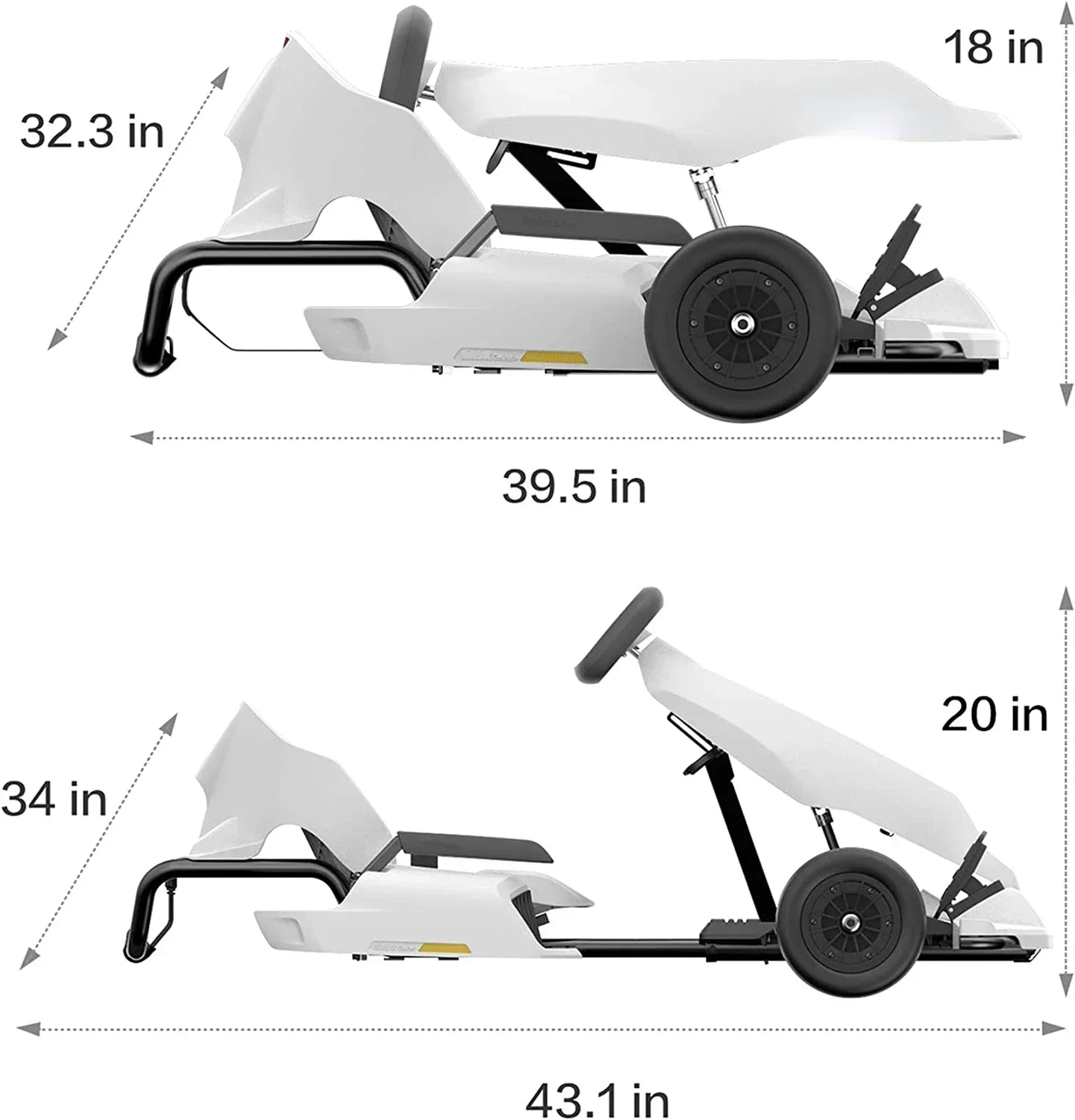 2026-Good Entertainment Facility Segway Ninebot Go Kart Kit Portable Go Kart Frame