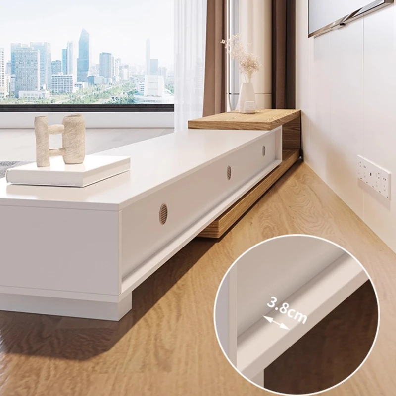 الحديثة بسيطة خشب متين تلفزيون خزانة سجل اللون ضوء فاخر توسيع غرفة المعيشة خزانة أرضية Mueble Para Tv أثاث المنزل