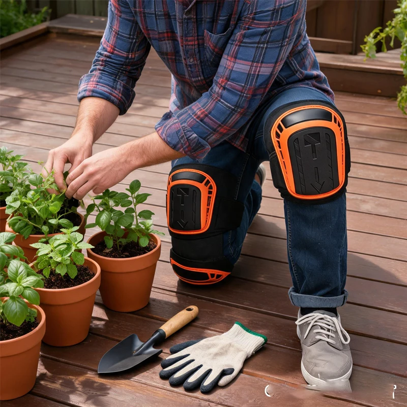 

Professional Heavy Duty EVA Foam Padding Knee Pads with Comfortable Gel Cushion and Adjustable Straps for Work and Gardening.