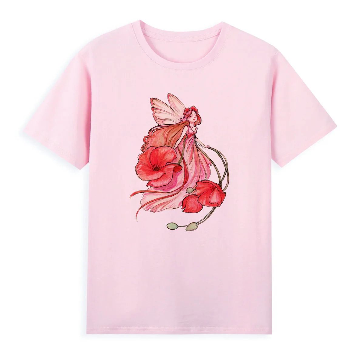 Butterfly Fairy Beautiful T-shirt Original Brand Shirt Women Short Sleeve Summer Clothing Hot Sale Top Tees A048