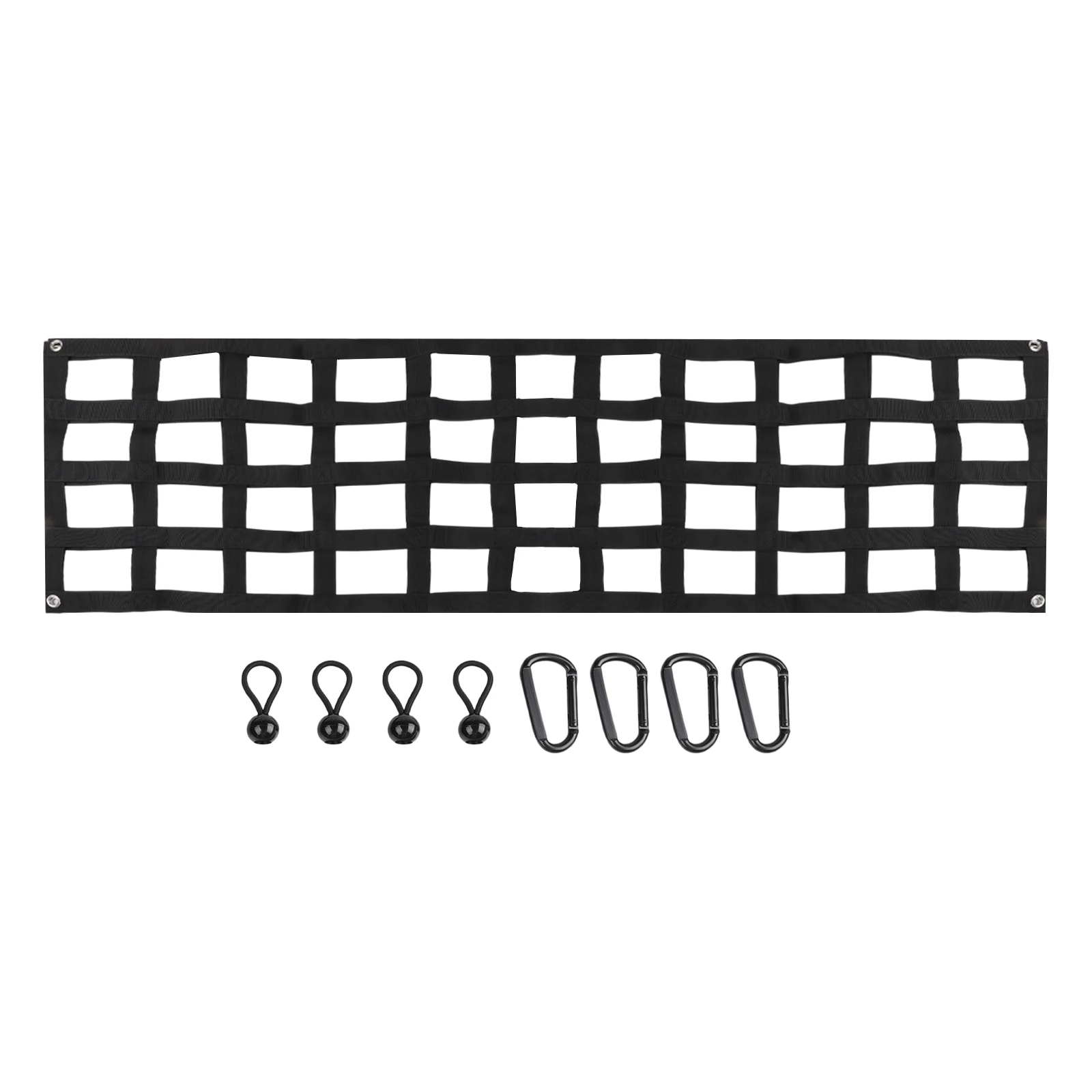 Truck Bed Tailgate Net Designed for Full Size Pickup Applications with Focus on Cargo Security and Airflow Management