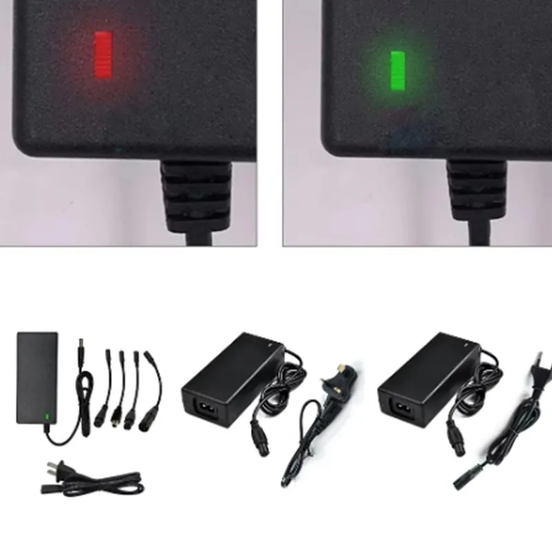 Brand New Power Adapter AC 100-240V Black DC 42V 2A Electric Scooter Accessories US/ EU/ UK Plug For 24-36v Lithium Battery