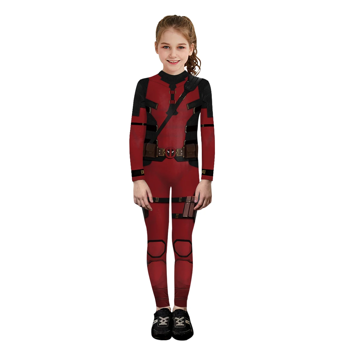 Disfraz de Cosplay de película de Halloween para niños, mono divertido con estampado 3D de superhéroe, Catsuit de manga larga para niños y niñas, fiesta