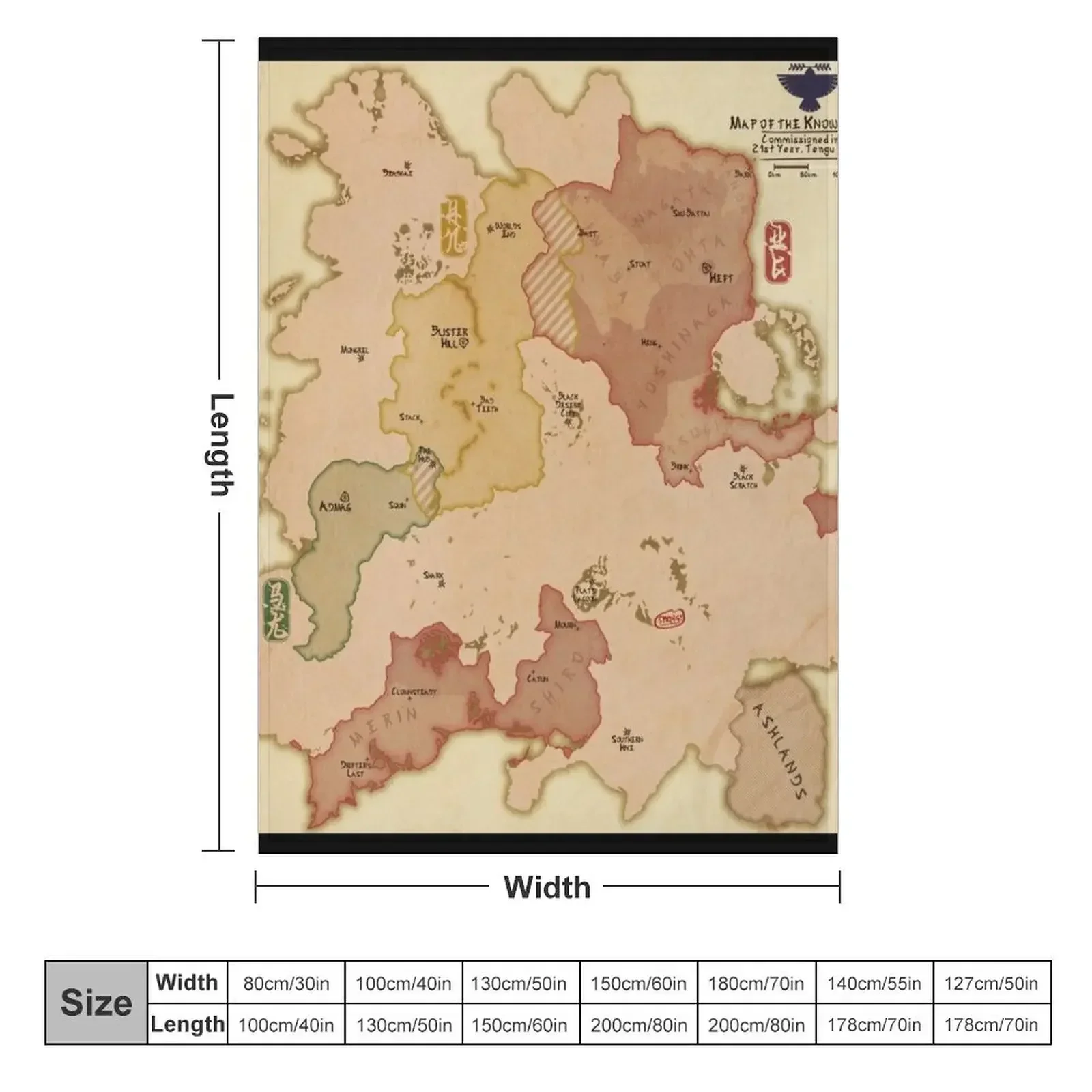 Kenshi Map Throw Blanket for winter Weighted Blankets