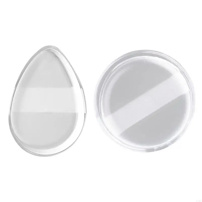 R3MF Silikonowa przezroczysta poduszka makijażu nadużywając wielokrotnego użytku dla różnych typów makijażu