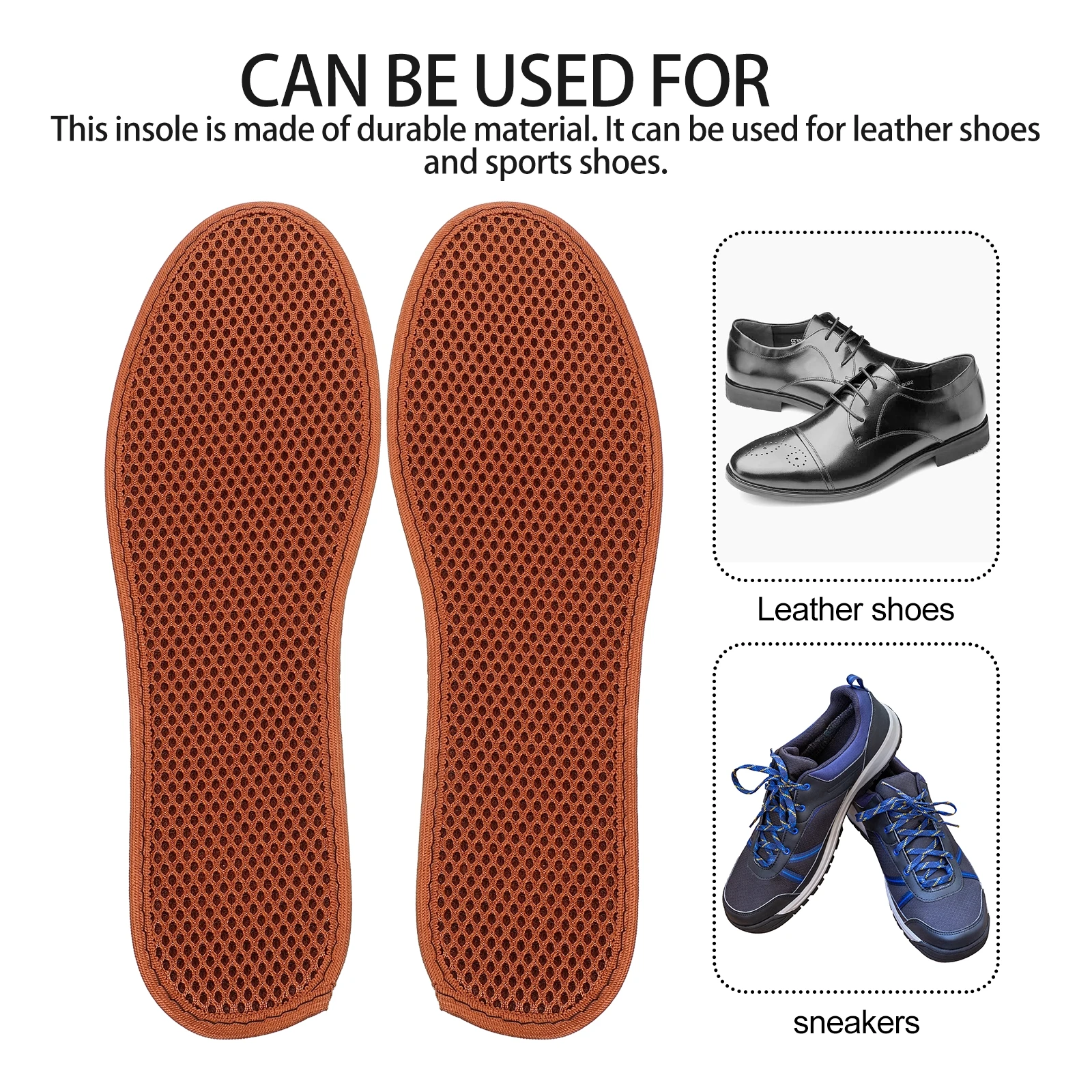 

2 Pairs Deodorant Insoles Shoes Accessories Sports Bamboo Charcoal Cushion Foot Care