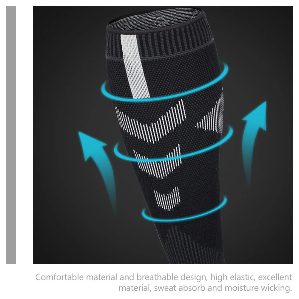 

2Pcs Calf Compression Sleeves Breathable Elastic Sports Leg Warmers for Running Basketball Reduce Fatigue Swelling Support