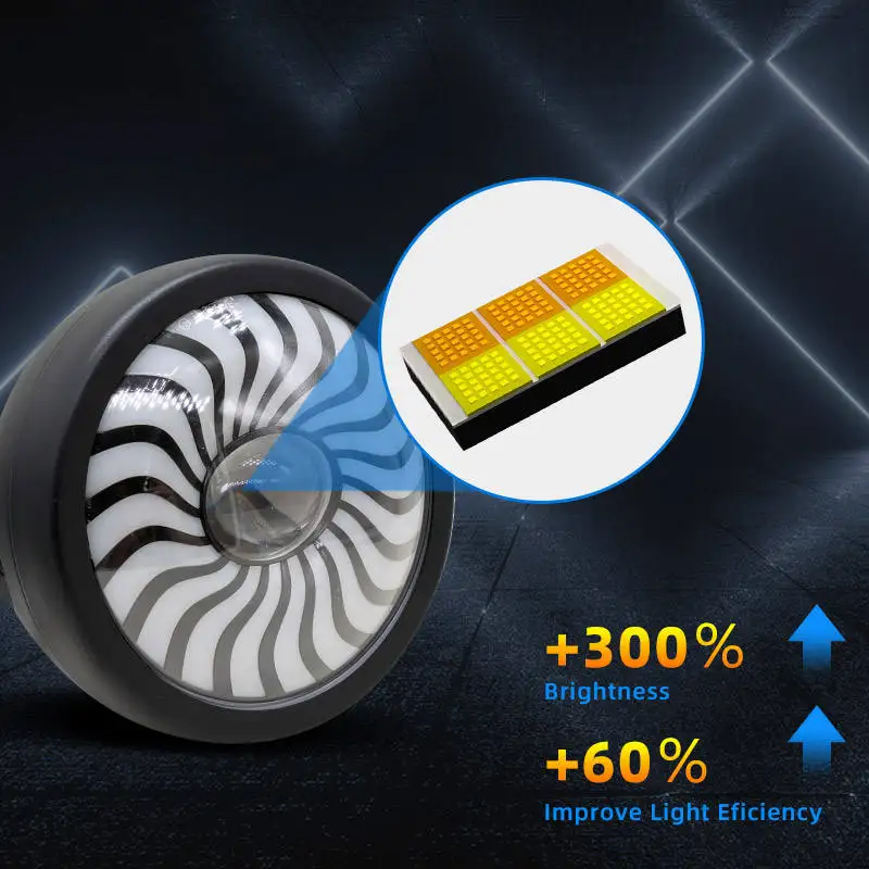 Motorcycle 5.75 Inch Headlights Vintage Universal LED RGB Projector Headlight High Low Beam For Harley Headlight Conversion Kit