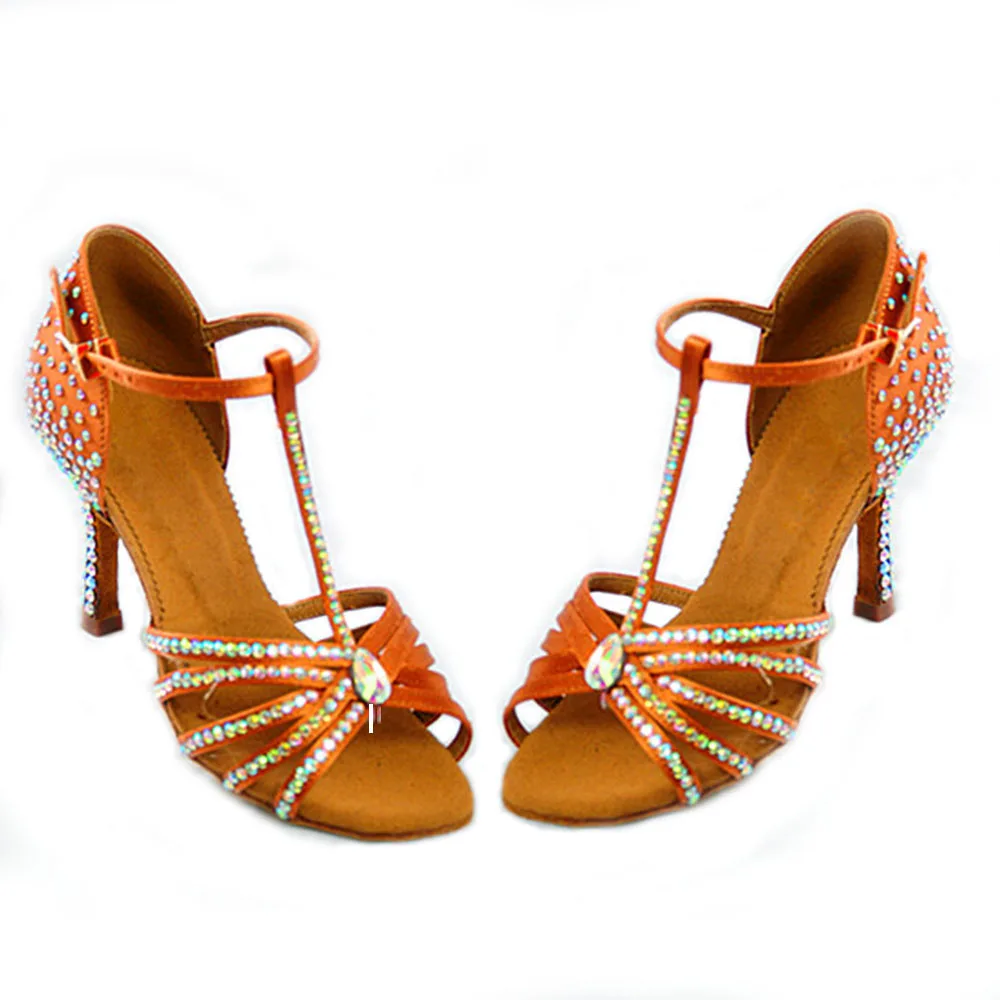 Обувь для латинских танцев Betty, обувь для взрослых и женщин на мягкой подошве с имитацией олимпийских бриллиантов с шипами и бриллиантами, тренировочная обувь BD217